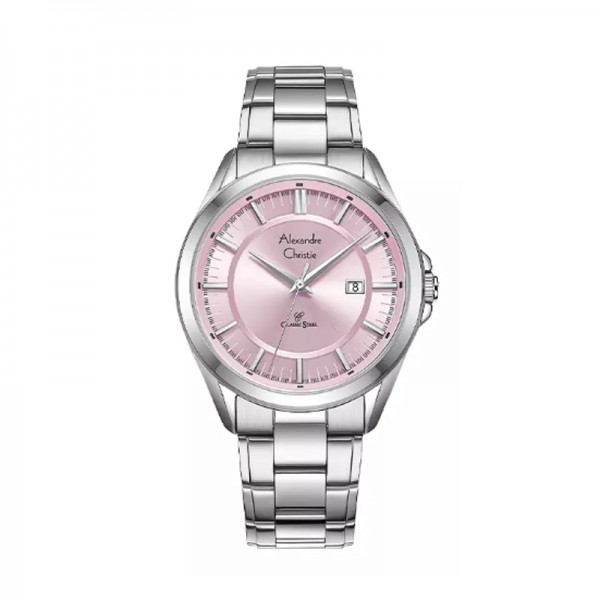 Alexandre Christie AC 8675 Silver Pink Man Datejust MDBSSLK